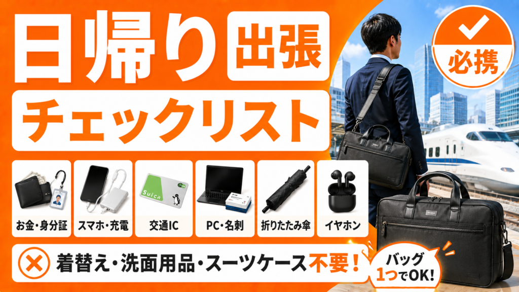 日帰り出張のチェックリスト