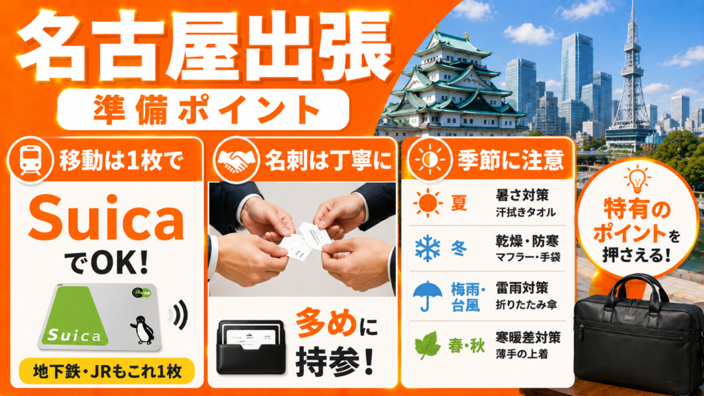 名古屋出張に特有の準備ポイント