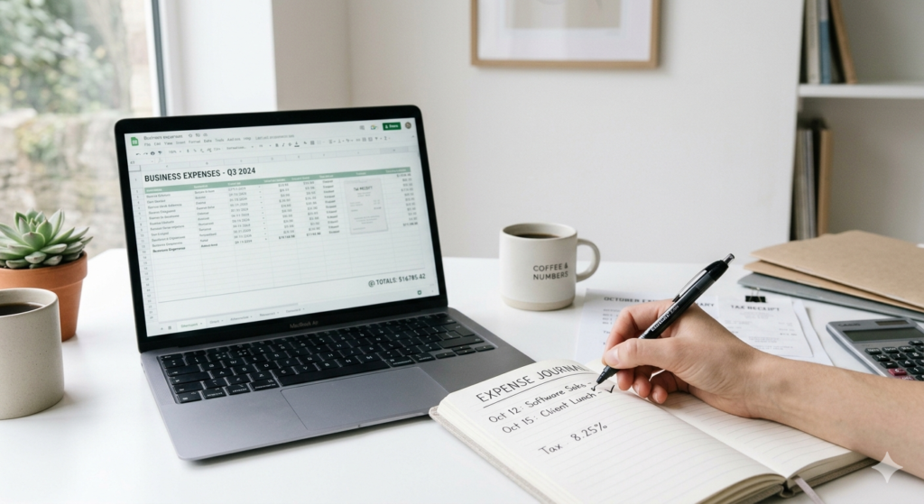 マンスリーマンション契約前にチェック項目を確認している様子