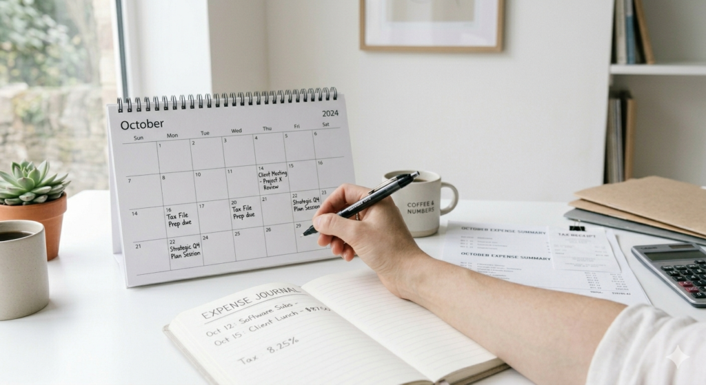 マンスリーマンションの予約タイミングを考えるカレンダーのイメージ