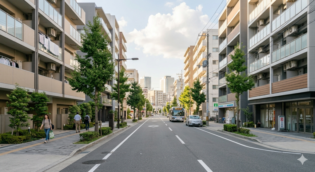 名古屋でマンスリーマンションをエリア別に比較する際の街並みイメージ