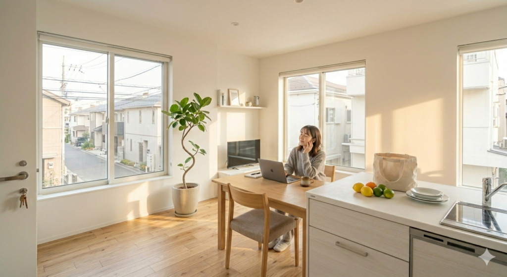 名古屋で安心して単身赴任生活を送る朝のイメージ