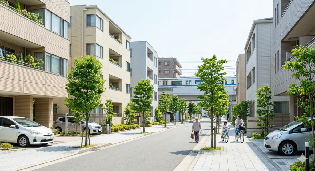 名古屋駅へ通勤しやすい落ち着いた住宅エリアのイメージ