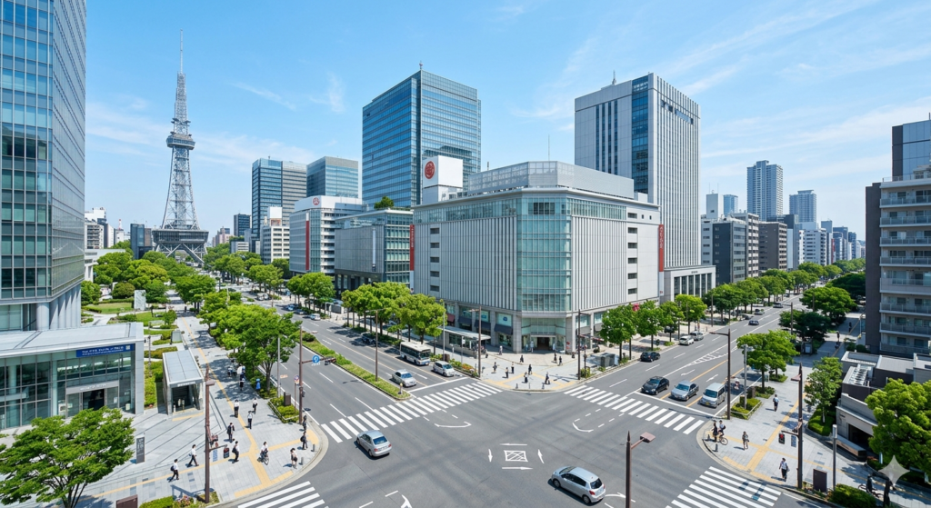 名古屋で研修拠点として適した街並みイメージ