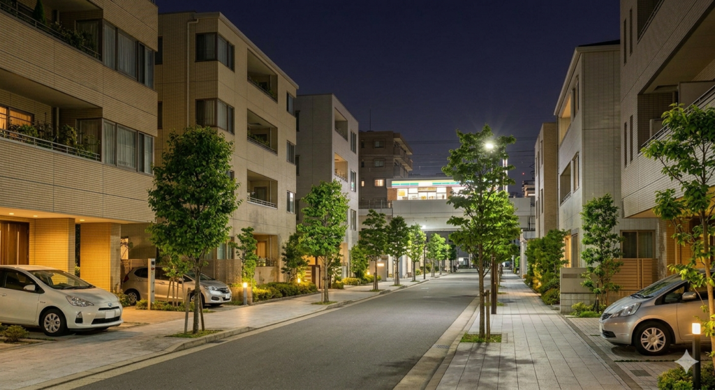 名古屋で夜でも比較的安心して歩ける帰宅ルートのイメージ