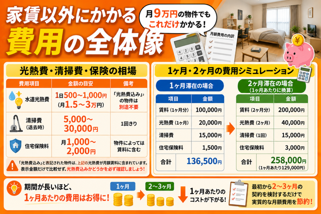 家賃以外にかかる費用の全体像