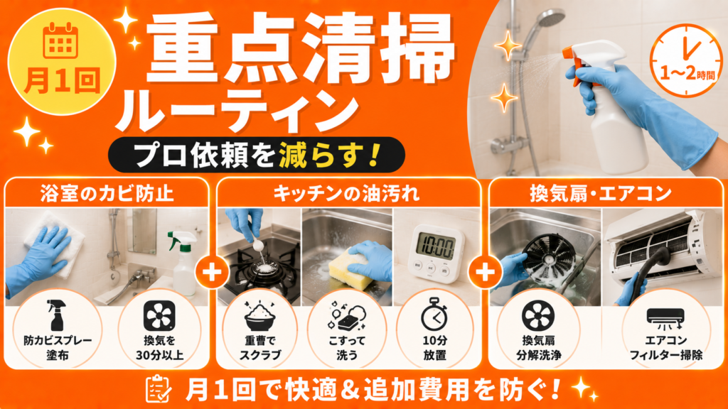 月1回の「重点清掃ルーティン」でプロ依頼を減らす