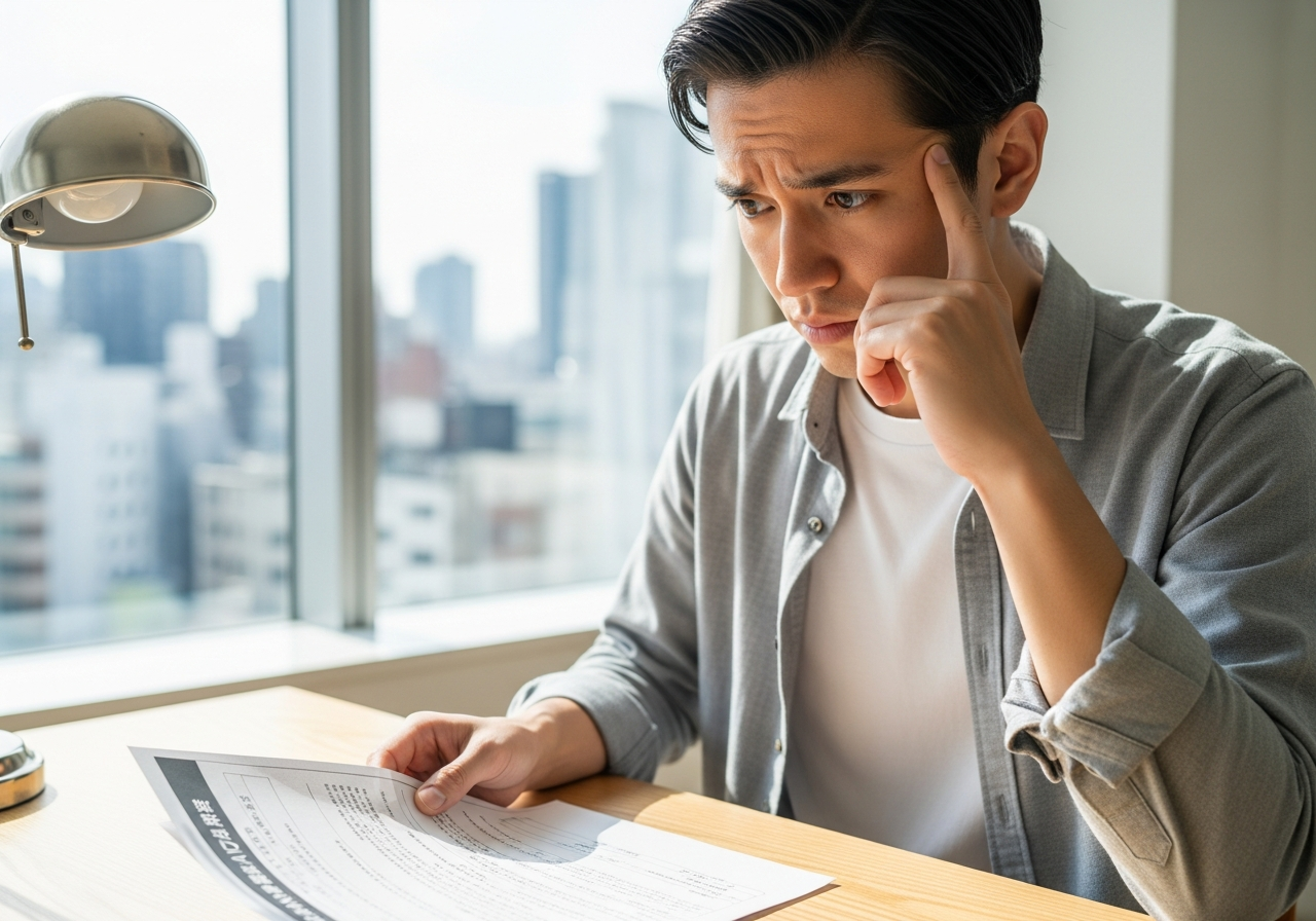 マンスリーマンションのリスクを確認する人のイメージ