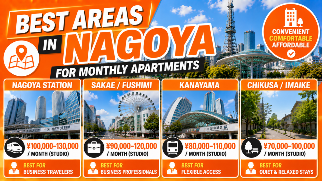 Best Areas in Nagoya for Monthly Apartments