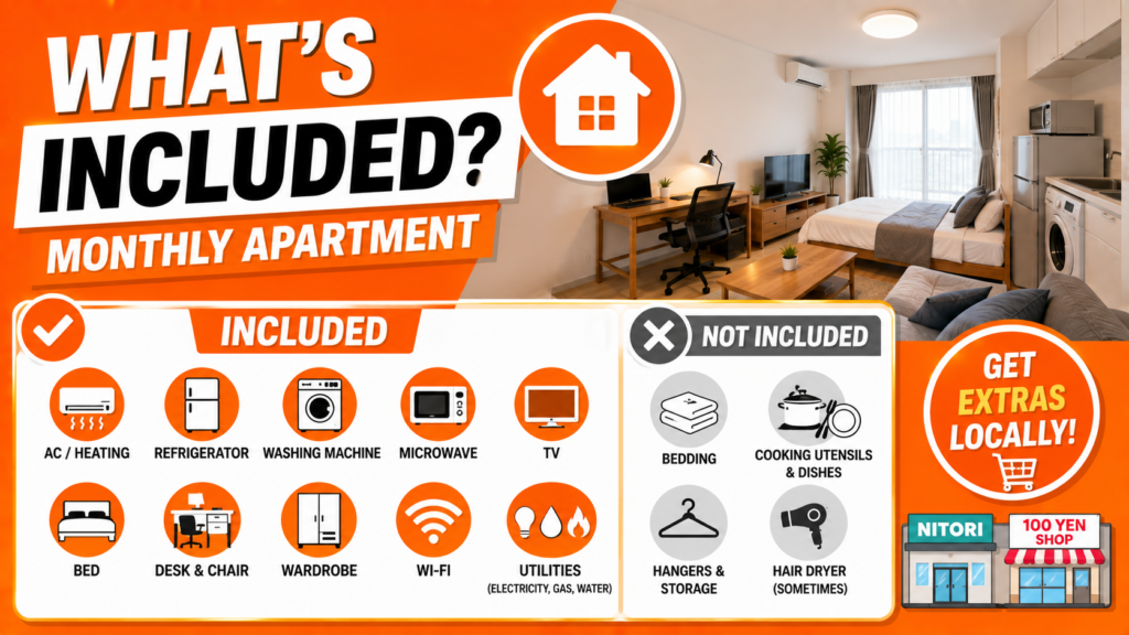 What's Included in a Monthly Apartment?