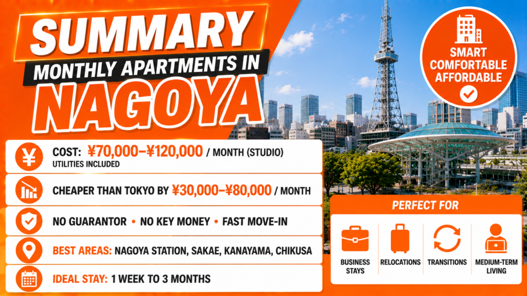 Summary
Monthly apartments