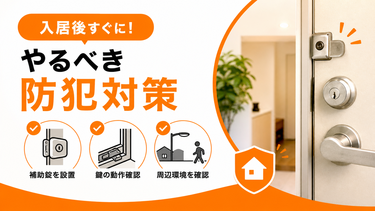 入居後にやっておくべき防犯対策の図解