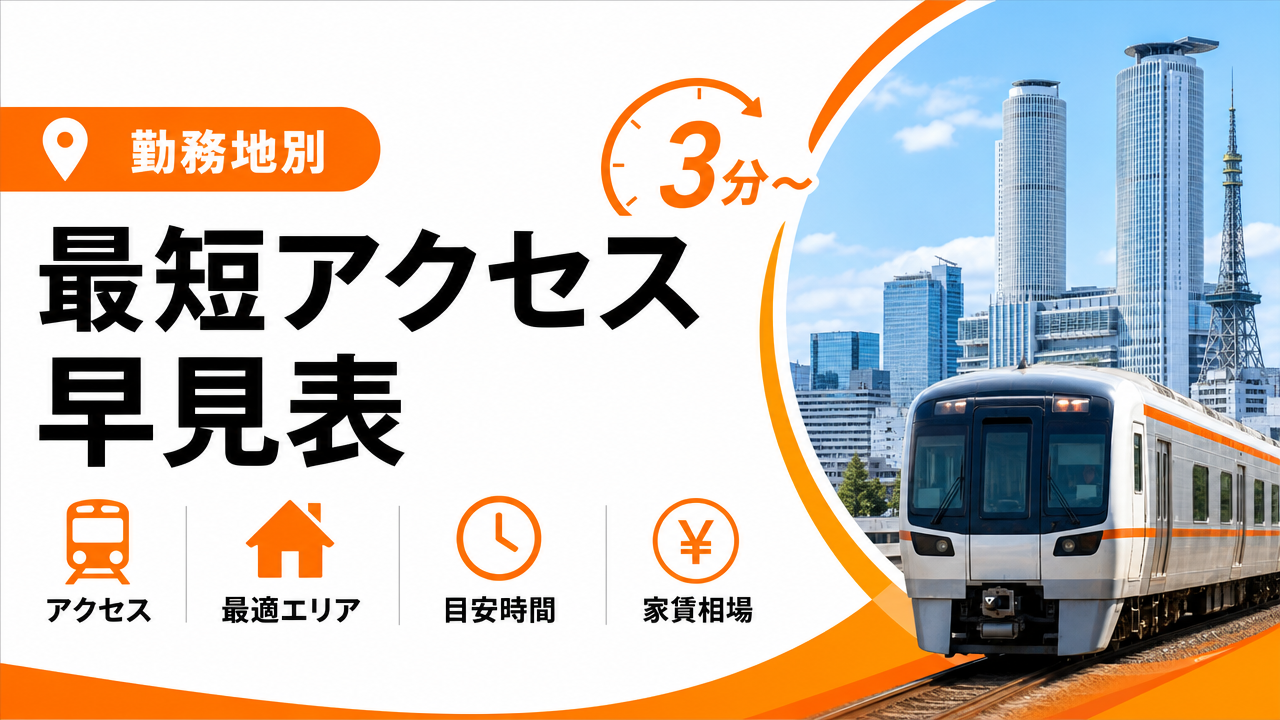 4. 勤務地別・最短アクセスエリア早見表の図解