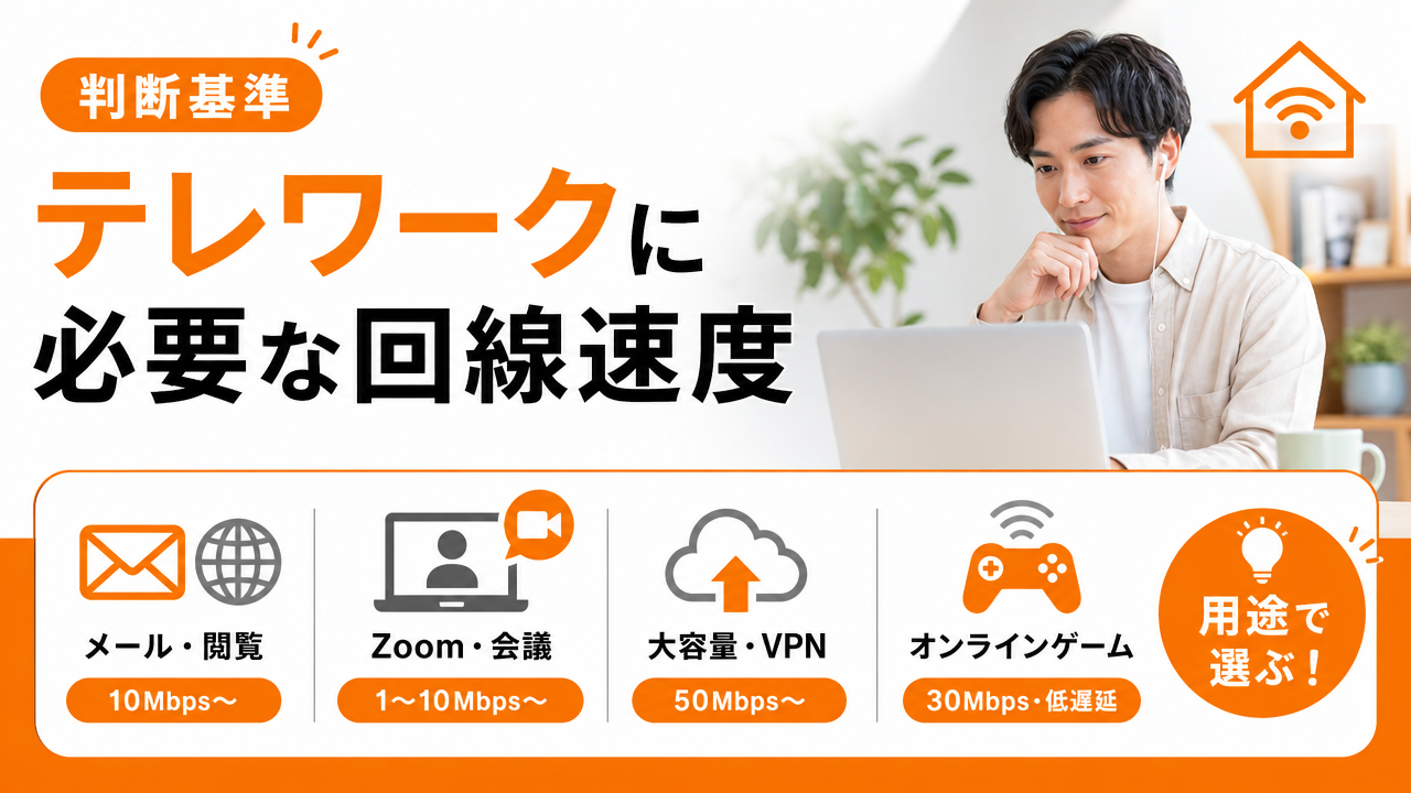 テレワーク・オンライン会議で使えるかの判断基準の図解