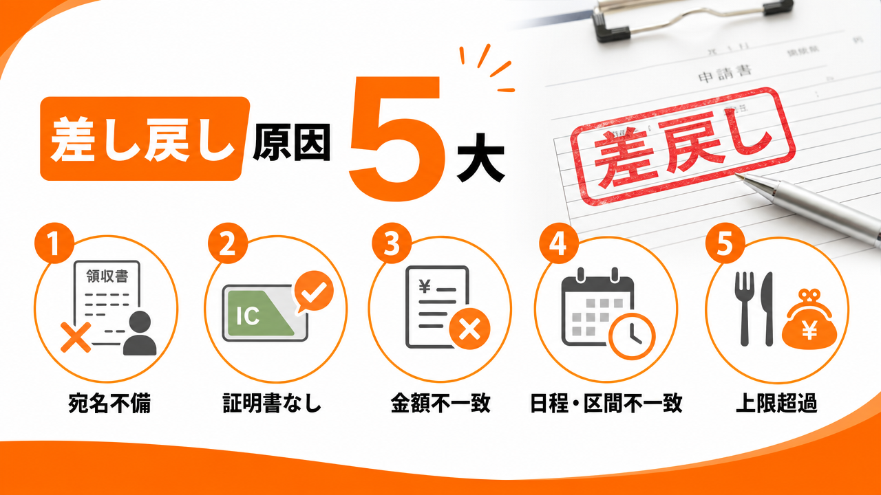申請が差し戻される原因TOP5と防止策の図解