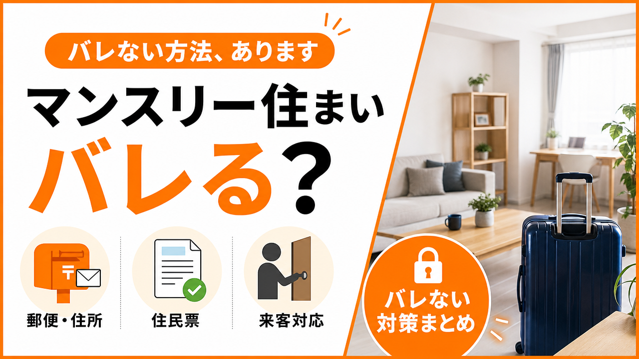 マンスリーマンションは来客・住民票でバレる？名古屋の実態と対処法のアイキャッチ