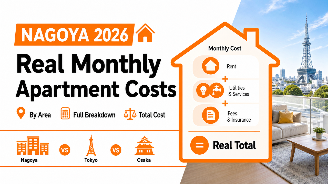 Monthly Apartment Costs in Nagoya 2026 | What You’ll Actually Pay (Full Breakdown)のアイキャッチ